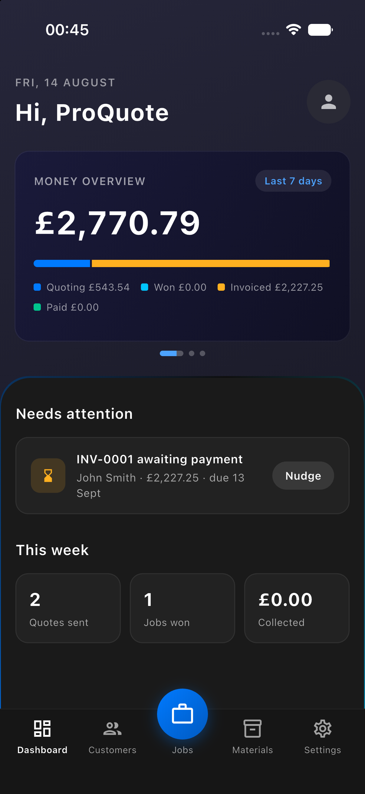 Dashboard Overview